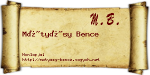 Mátyásy Bence névjegykártya